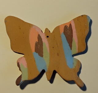 Figurine porcelaine papillon rose, bleu, vert – Image 4