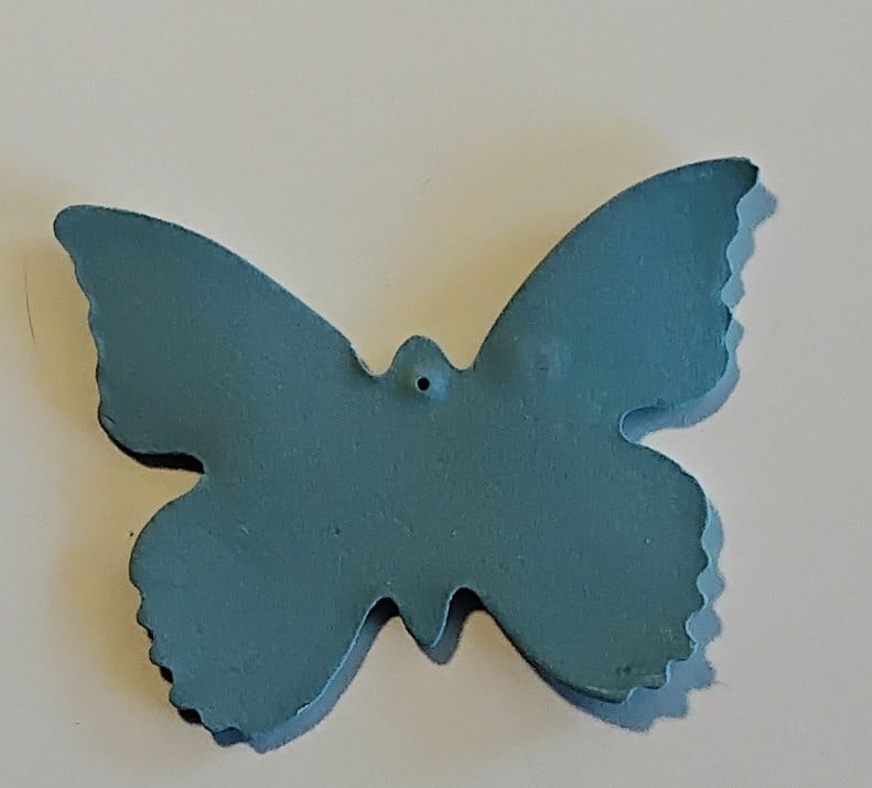 papillon-mini-bleu-porcelaine Figurine porcelaine papillon mini, uni, caraïbe – Image 1