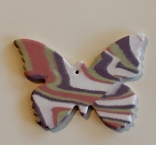 Figurine porcelaine papillon mini, rose, violine, pistache