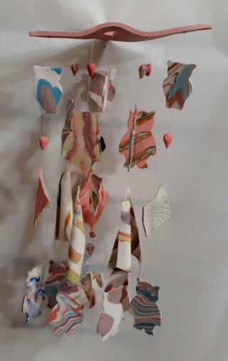 Mobile Carillon porcelaine chouettes multicolores – Image 5