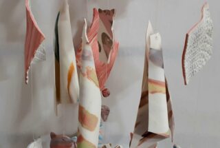 Mobile Carillon porcelaine chouettes multicolores – Image 4