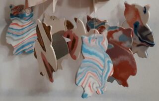 Mobile Carillon porcelaine chouettes multicolores – Image 6