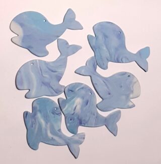 Figurine porcelaine baleine, nuance, bleu – Image 2