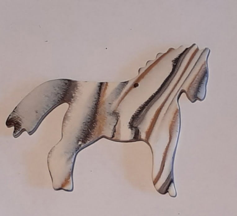 cheval marron caramel figurine porcelaine Figurine porcelaine cheval, marron, caramel, noir – Image 1