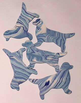 Figurine porcelaine chien, grand, nuance, bleu – Image 2