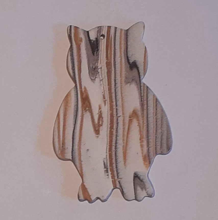 chouette marron caramel figurine porcelaine Figurine porcelaine chouette, marron, caramel, noir – Image 1