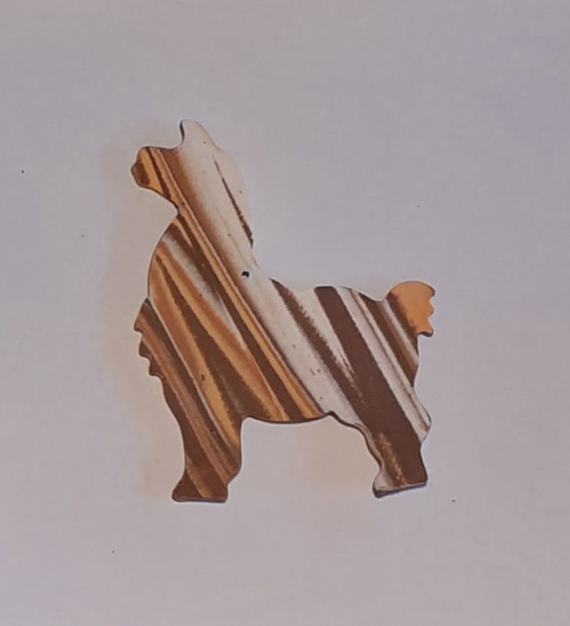 lama marron caramel figurine porcelaine Figurine porcelaine lamas, marron, caramel, noir – Image 1