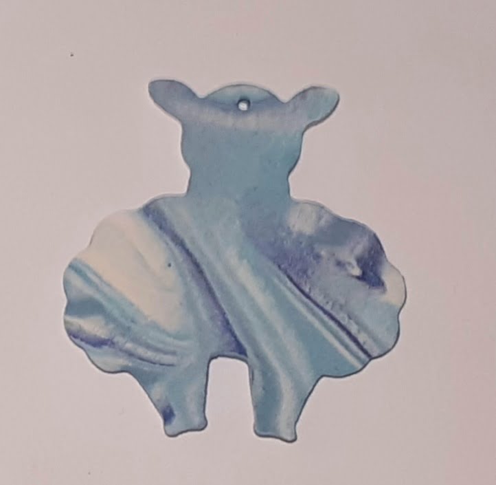 mouton de face blanc bleu nuance porcelaine Figurine porcelaine mouton, face, nuance, bleu, – Image 1