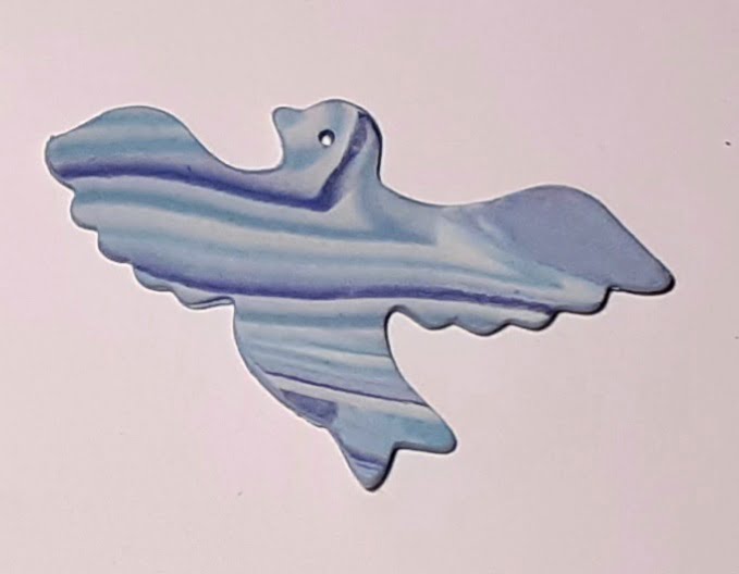 oiseau en vol bleu nuance porcelaine figurine Figurine porcelaine oiseau, envol, grand, nuance, bleu – Image 1