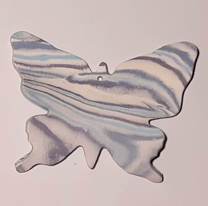 grand papillon bleu nuance porcelaine figurine Figurine porcelaine papillon, grand, nuance, bleu – Image 1