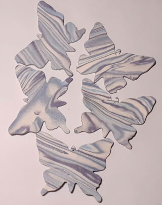 Figurine porcelaine papillon, grand, nuance, bleu – Image 2
