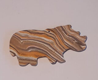 Figurine porcelaine rhinocéros, marron, caramel, noir