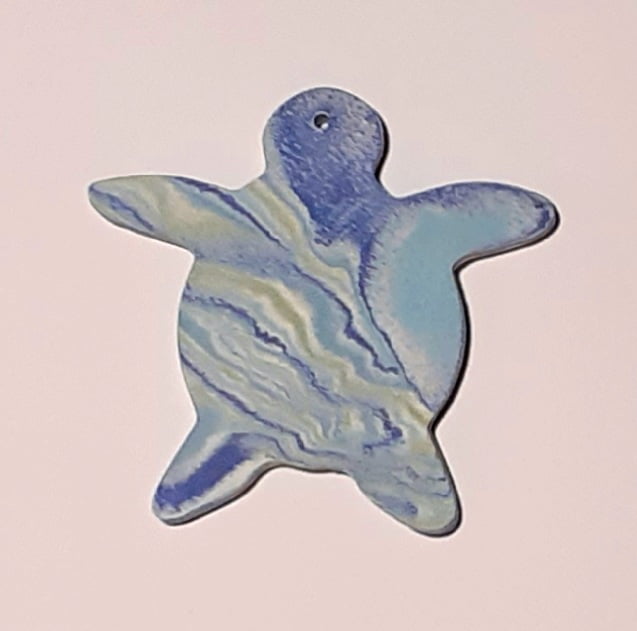 tortue bleu nuance porcelaine figurine Figurine porcelaine tortue, nuance, bleu – Image 1