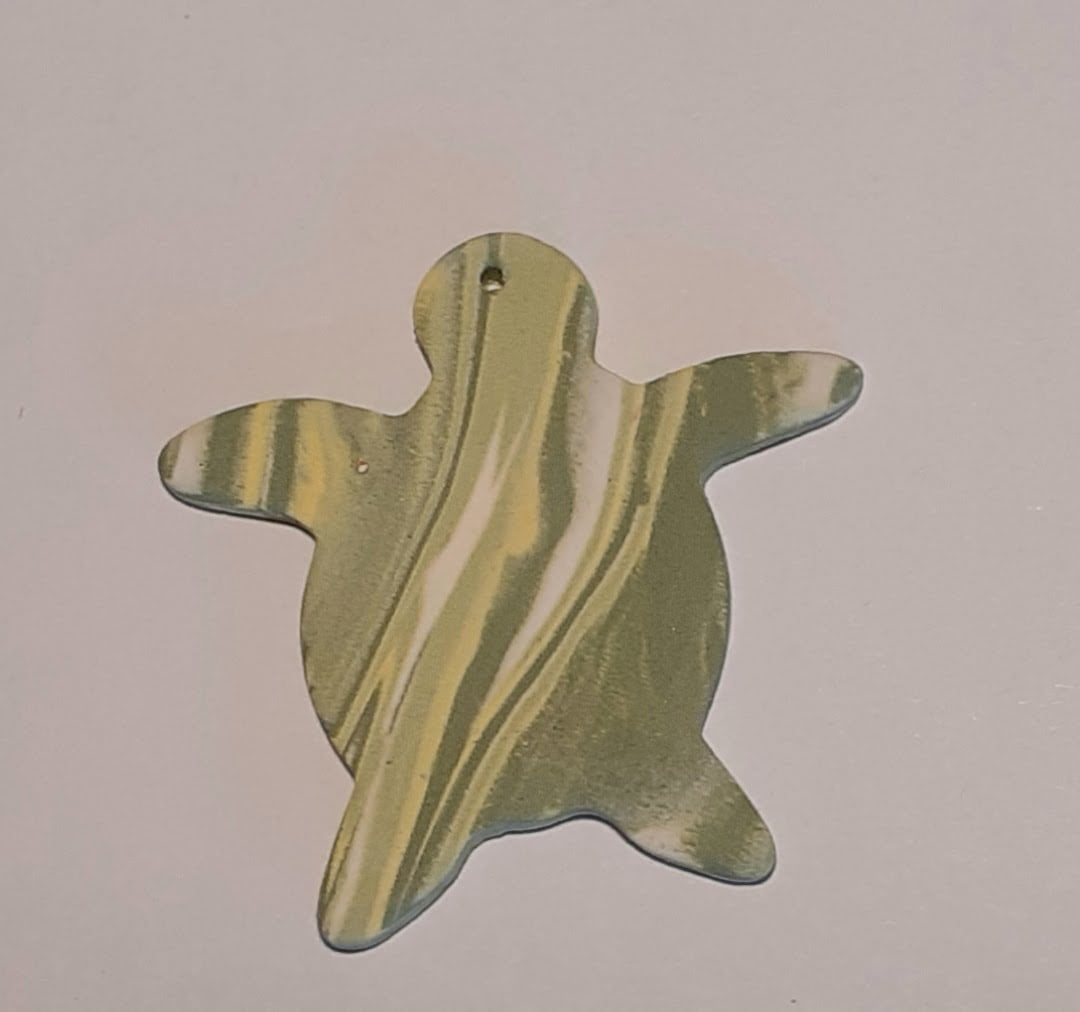 tortue vert jaune pistache nuance porcelaine figurine Figurine porcelaine tortue vert, pistache, jaune – Image 1